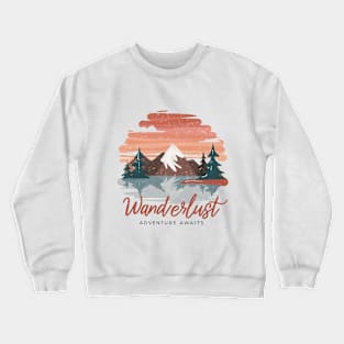 Adventure Awaits Wanderlust" - Explore, Discover, Roam Crewneck Sweatshirt